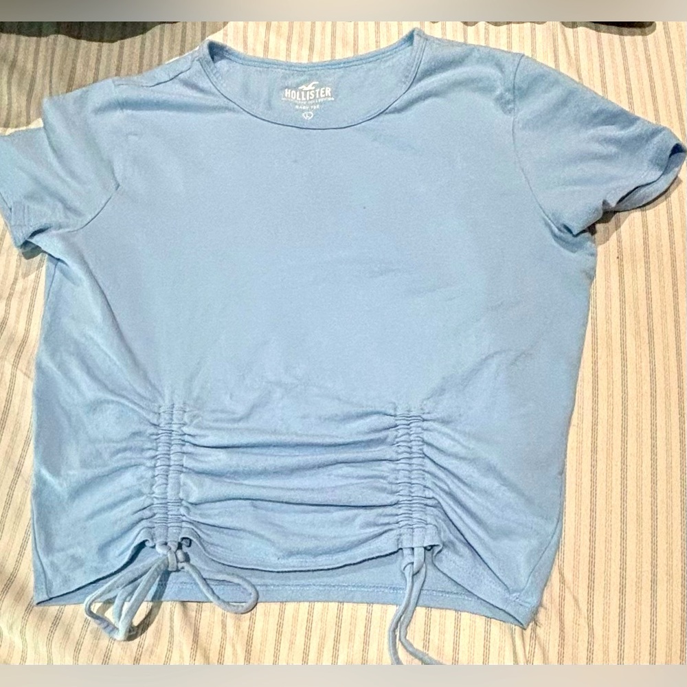 light blue Hollister baby tee  barely worn